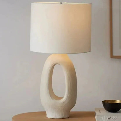 Kiki's Way | Aleyna Resin Table Lamp – Fabric Shade