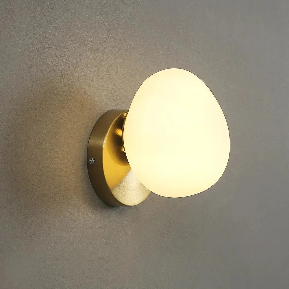 Kiki's Way | Arianne Glass Wall Light – Wrought Iron Frame
