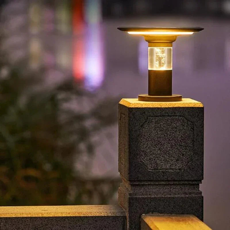 Kiki's Way | Acacia Solar Pillar Light – Aluminium, IP65
