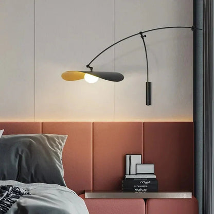 Kiki's Way | Ariel Long-Arm Wall Light – Frosted Glass, Black or Gold