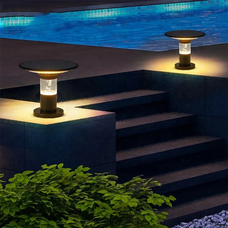 Kiki's Way | Acacia Solar Pillar Light – Aluminium, IP65