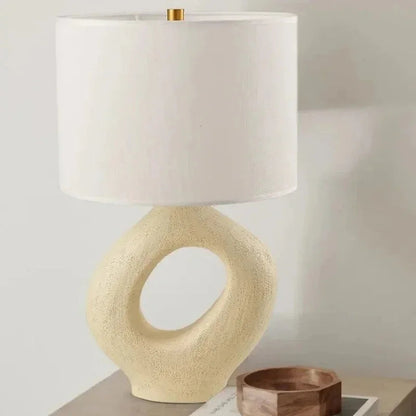Kiki's Way | Aleyna Resin Table Lamp – Fabric Shade