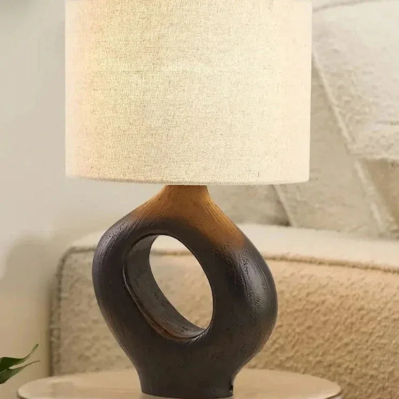 Kiki's Way | Aleyna Resin Table Lamp – Fabric Shade