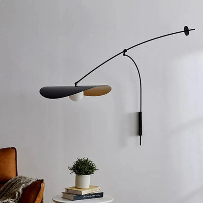 Kiki's Way | Ariel Long-Arm Wall Light – Frosted Glass, Black or Gold