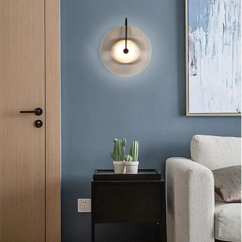 Kiki's Way | Basil Glass Globe Wall Light – Iron Frame, G9
