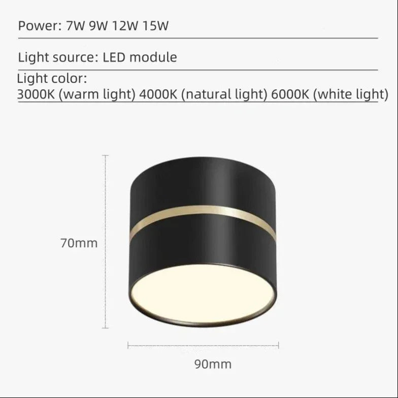 Kiki's Way | Theodora Surface Downlight – Iron & Acrylic