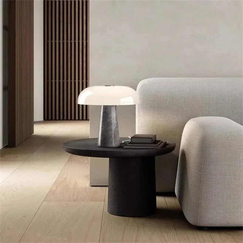 Kiki's Way | Aadhya Marble Table Lamp – Frosted Glass Shade