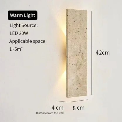 Kiki's Way | Adira Stone Wall Light – Dimmable 18 W LED, IP44