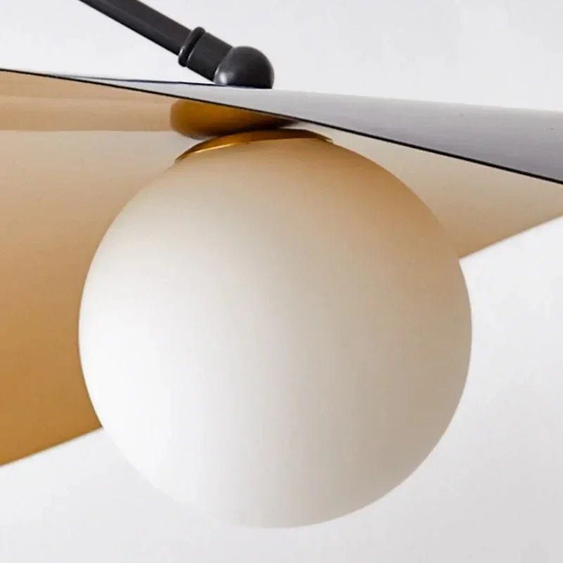 Kiki's Way | Ariel Long-Arm Wall Light – Frosted Glass, Black or Gold