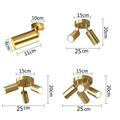 Kiki's Way | Marigold Brass Spotlight – Surface Mounted, E27