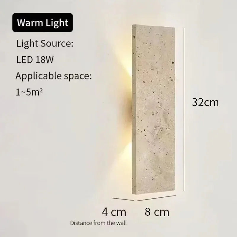Kiki's Way | Adira Stone Wall Light – Dimmable 18 W LED, IP44