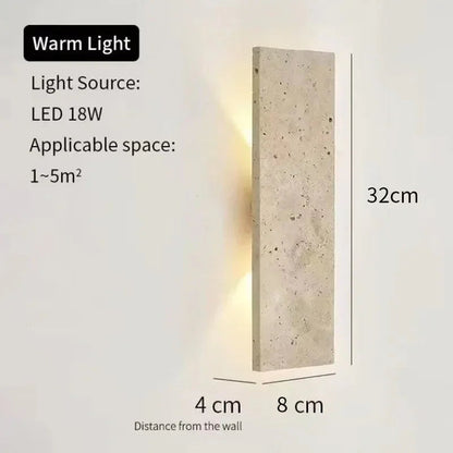 Kiki's Way | Adira Stone Wall Light – Dimmable 18 W LED, IP44