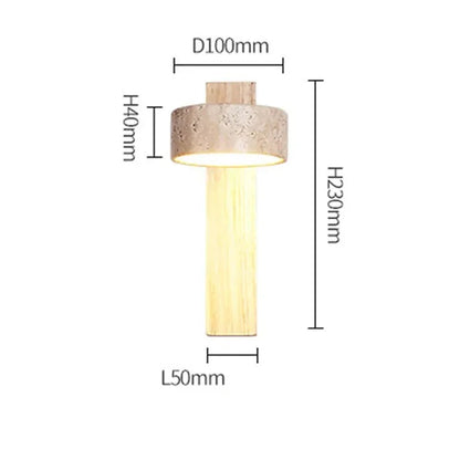 Kiki's Way | Aviana Travertine Wall Light – Wood Accent, G9