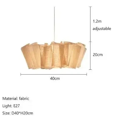 Kiki's Way | Ainara Fabric Pendant Light – Iron Frame, 3 Sizes