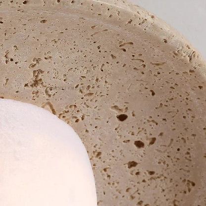 Kiki's Way | August Travertine Wall Light – Frosted Glass, 12 W