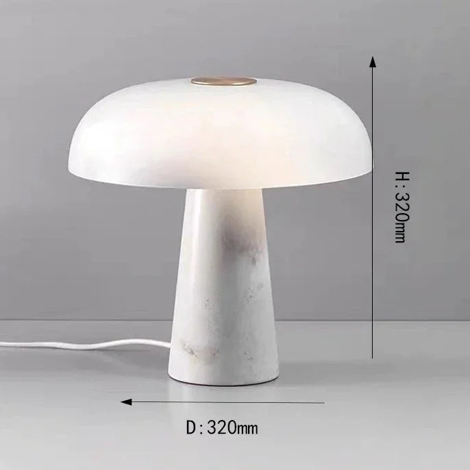 Kiki's Way | Aadhya Marble Table Lamp – Frosted Glass Shade