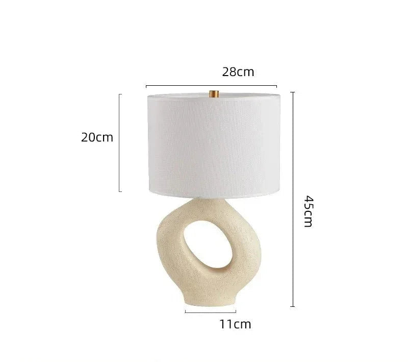 Kiki's Way | Aleyna Resin Table Lamp – Fabric Shade
