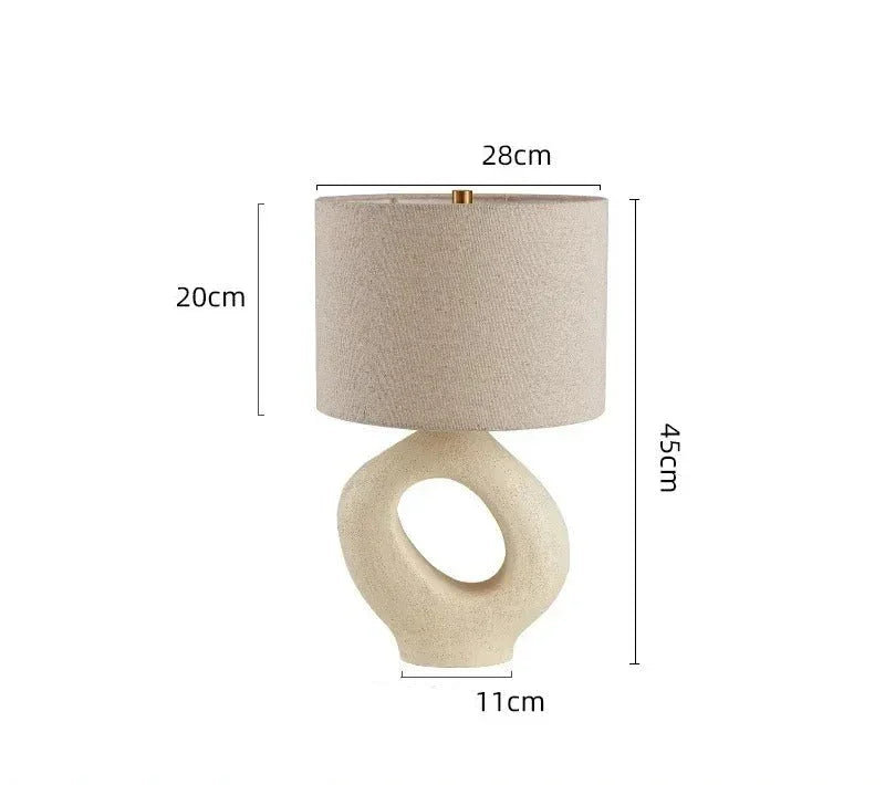 Kiki's Way | Aleyna Resin Table Lamp – Fabric Shade