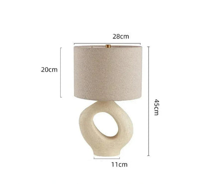 Kiki's Way | Aleyna Resin Table Lamp – Fabric Shade
