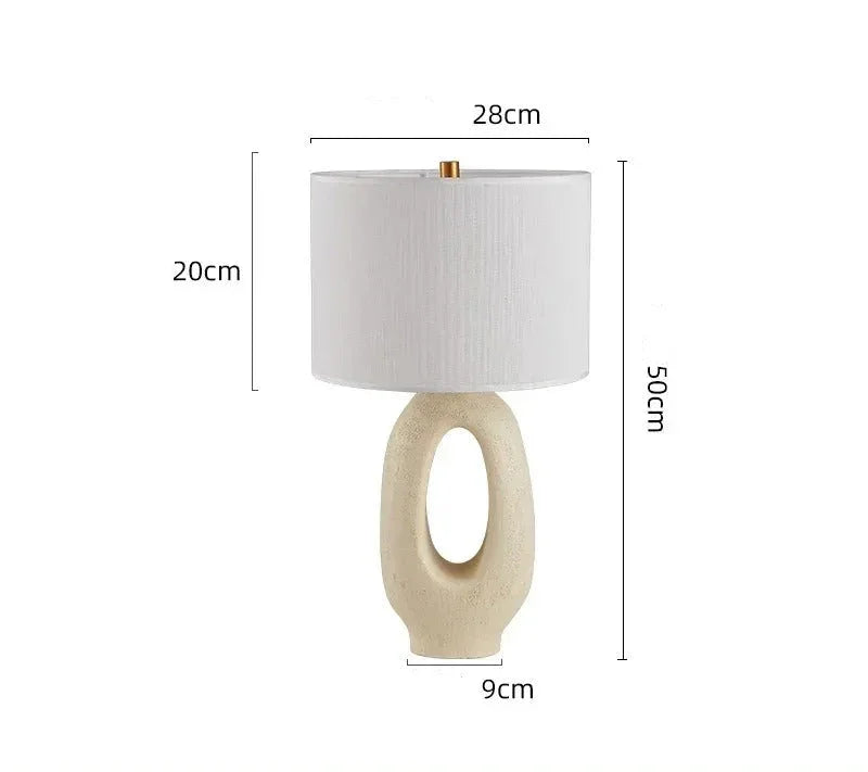 Kiki's Way | Aleyna Resin Table Lamp – Fabric Shade