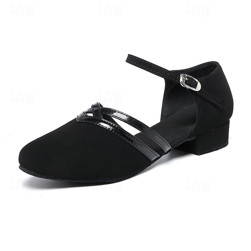 Women's Modern Dance Shoes - Black - High-Quality Suede