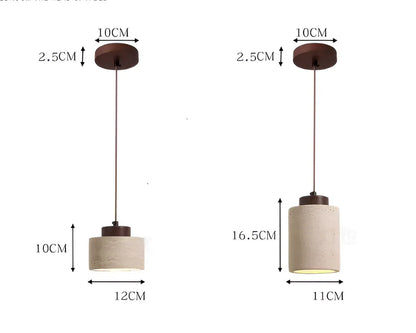 Kiki's Way | Janette Travertine Pendant Light – Cord Hung