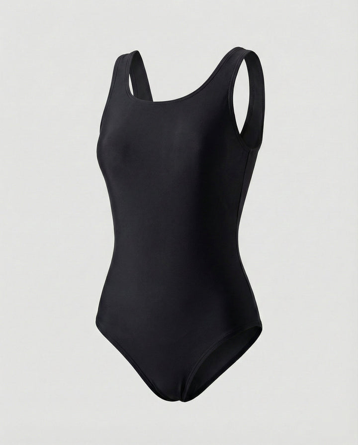 Women's One-Piece Sports Swimsuit with Ombre Design & Quick-Drying