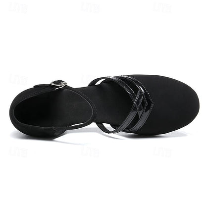 Women's Modern Dance Shoes - Black - High-Quality Suede