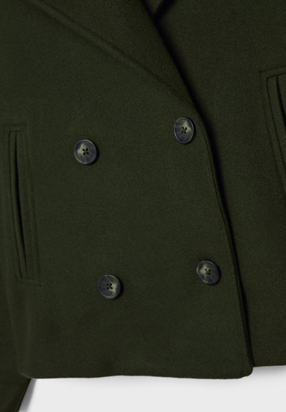 Women's Jacket with Short Cut & Double-Breasted Design