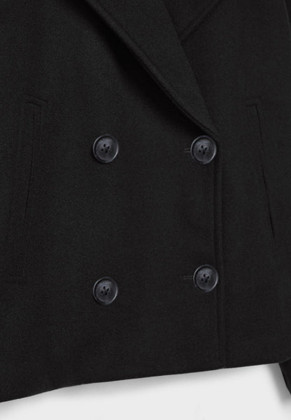 Women's Jacket with Short Cut & Double-Breasted Design
