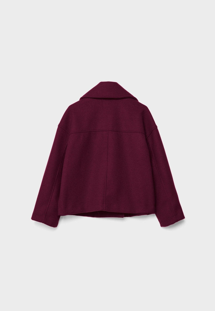 Women's Jacket with Short Cut & Double-Breasted Design