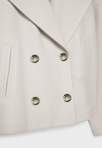 Women's Jacket with Short Cut & Double-Breasted Design