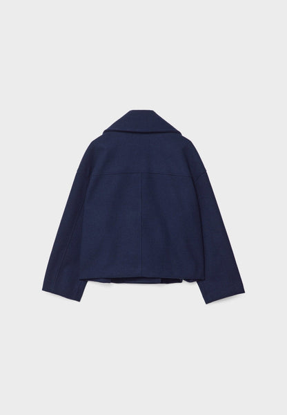 Women's Jacket with Short Cut & Double-Breasted Design
