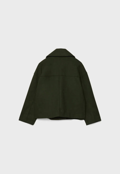 Women's Jacket with Short Cut & Double-Breasted Design