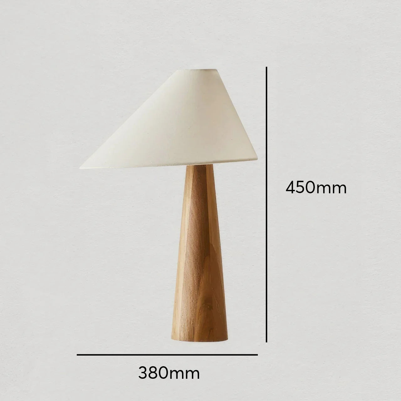 Kiki's Way | Bonfilia Wood Table Lamp – Fabric Shade