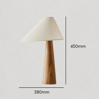Kiki's Way | Bonfilia Wood Table Lamp – Fabric Shade