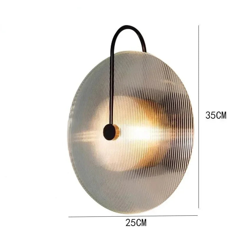 Kiki's Way | Basil Glass Globe Wall Light – Iron Frame, G9