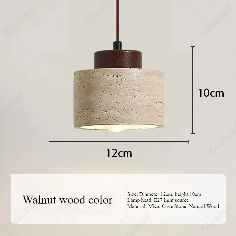 Kiki's Way | Janette Travertine Pendant Light – Cord Hung