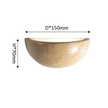 Kiki's Way | Avery Travertine Wall Light – Half-Moon, G4