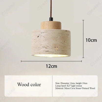 Kiki's Way | Janette Travertine Pendant Light – Cord Hung