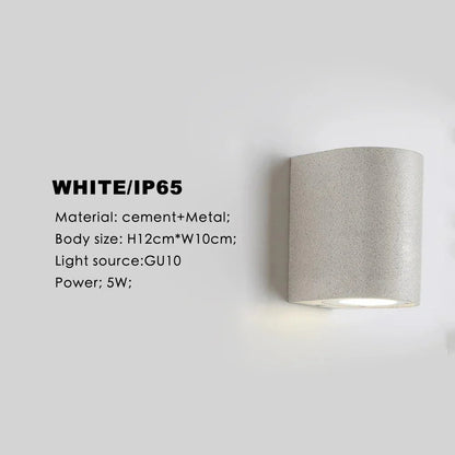 Kiki's Way | Adamaris Cement Wall Light – GU10, IP65