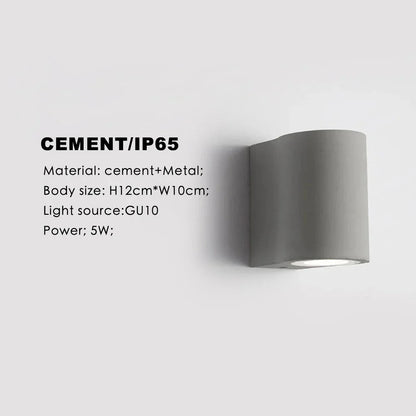 Kiki's Way | Adamaris Cement Wall Light – GU10, IP65