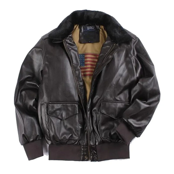 Men's Vegan Leather Winter Jacket, Warm & Stylish