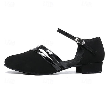 Women's Modern Dance Shoes - Black - High-Quality Suede