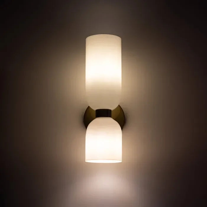 Kiki's Way | Bello Twin-Shade Wall Light – Glass & Iron, E14