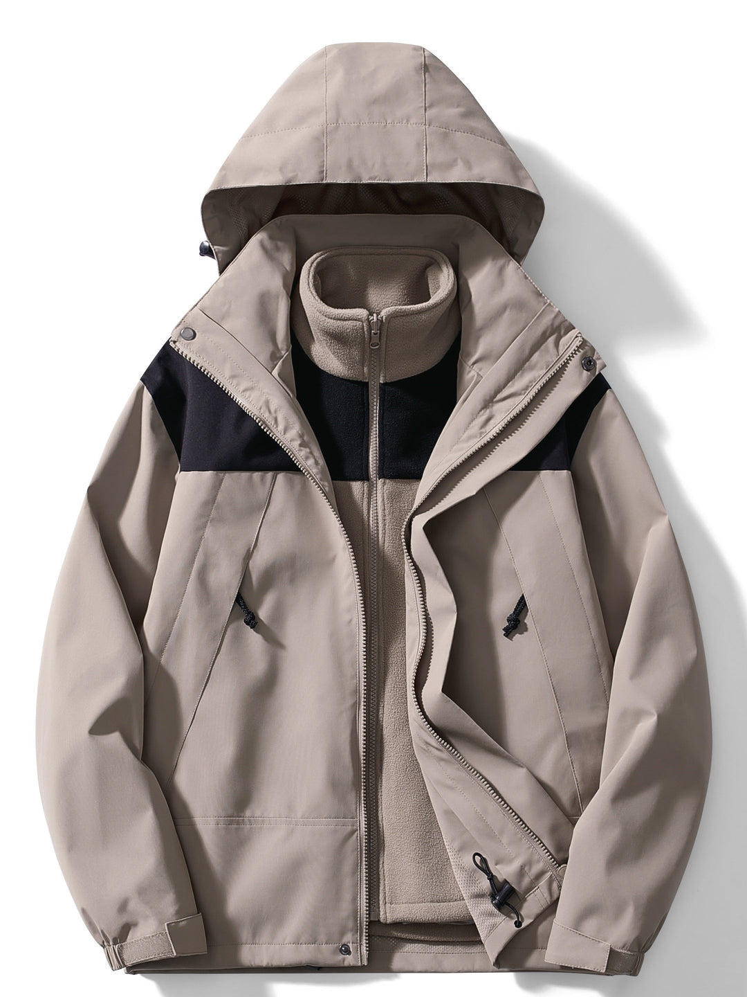 Women's Fleece 3-in-1 Winter Jacket with Hood & Warmth Function