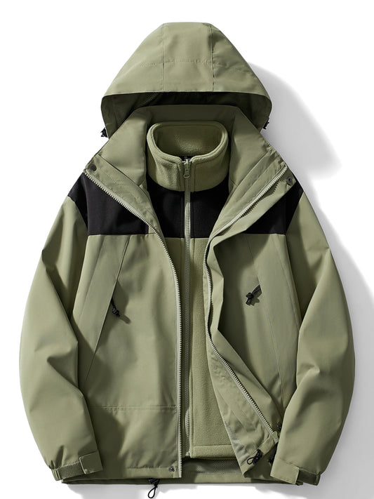 Women's 3-in-1 Fleece Winter Jacket with Hood