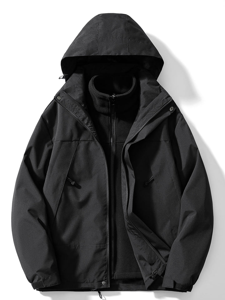 Women's Fleece 3-in-1 Winter Jacket with Hood & Warmth Function