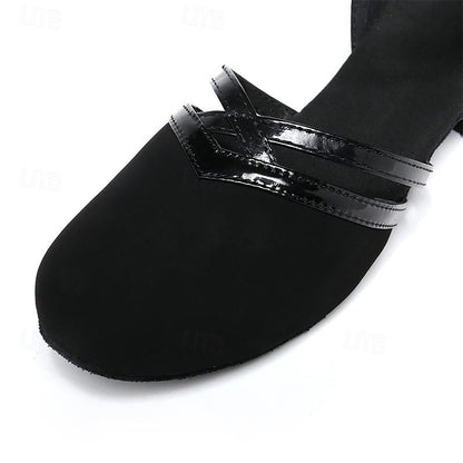 Women's Modern Dance Shoes - Black - High-Quality Suede
