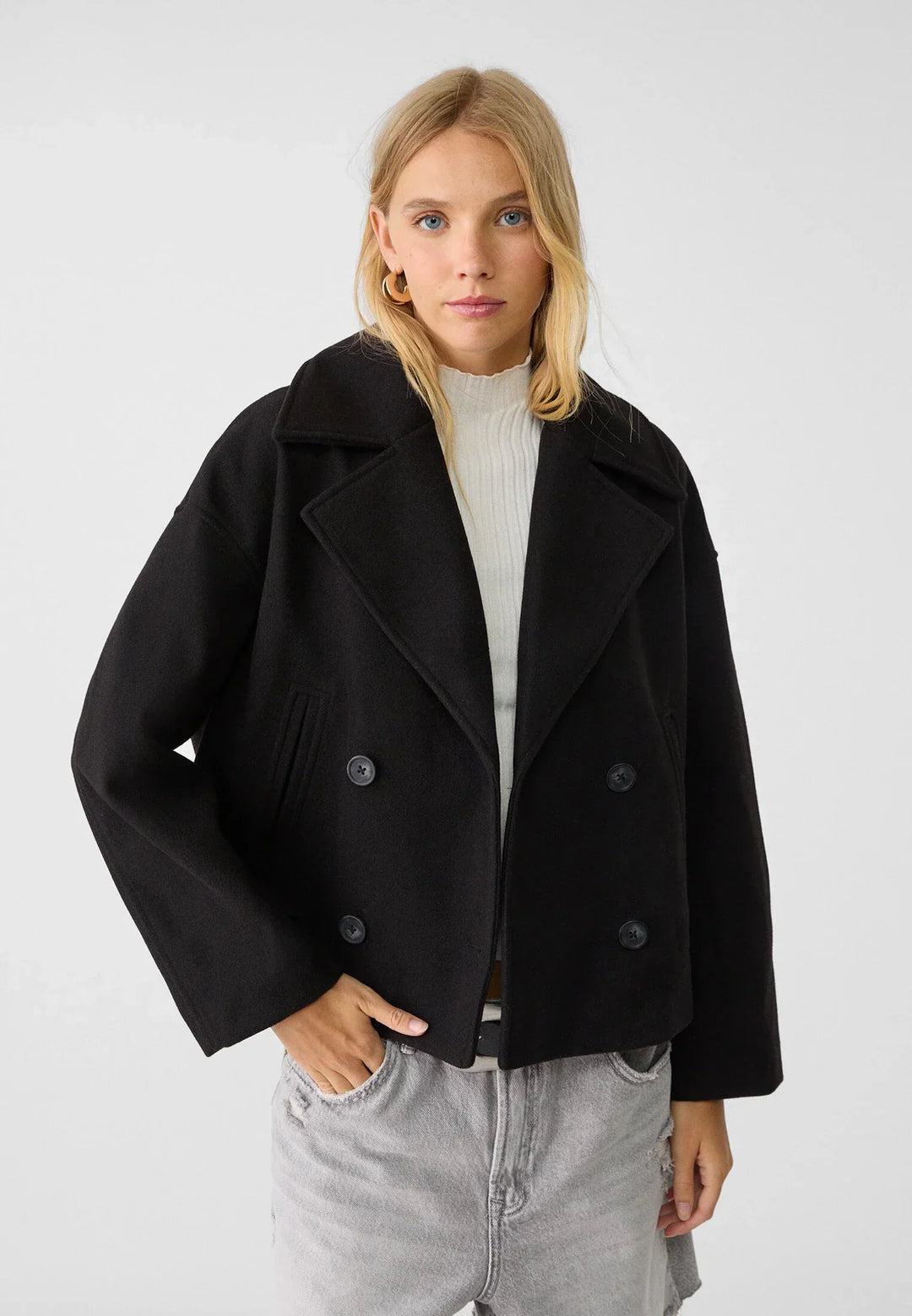 Women's Short Oversized Coat Autumn Transitional
